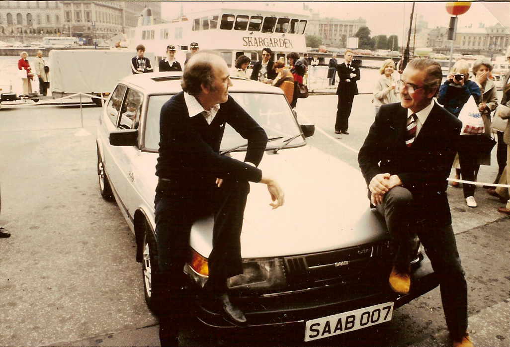 John Gardner and his SAAB 007  GRAND HOTEL Stockholm 1981