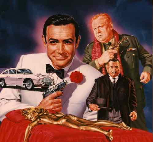 #70687 Sean Connery Mit Pistole Film Postkarte James Bond 007 15x10cm 