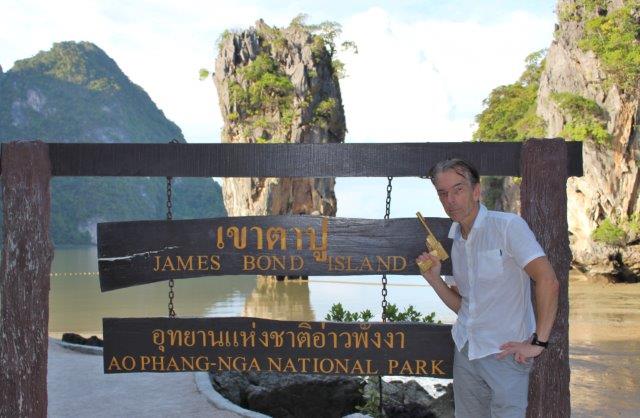  James Bond Island in Phang Nga Bay Thailand with James Bond 007 Museum founder Gunnar James Bond Schfer