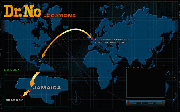 Dr No map and mission to Jamaica