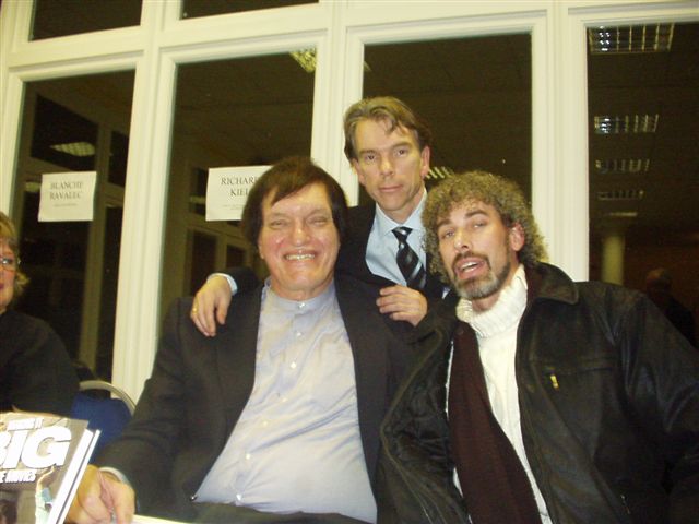 Richard Kiel and Gunnar Schfer with glassartdesigner Robert Petersson from Orrefors Glasbruk