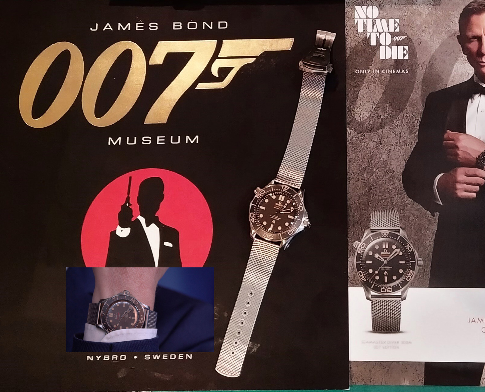 JAMES BOND 007 RED PIN WHITE LETTERING VINTAGE 2.5" 