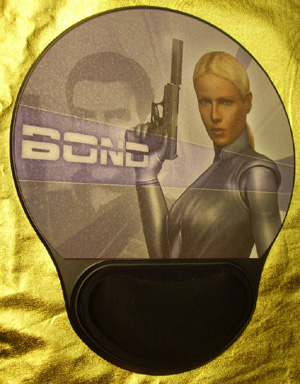 James Bond mouse pad with wrist rest from Nightfire