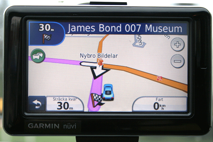 GPS GARMIN NUVI  JAMES BOND 007 MUSEUM