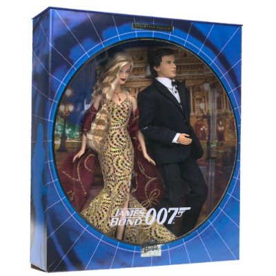 James Bond 007 Ken and Barbie Gift Set in 007 museum