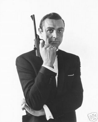 James Bond Cufflinks Sean Connery with PPK gun