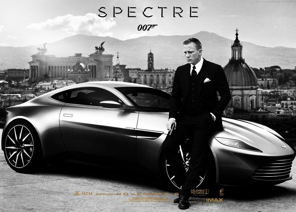 Spectre Aston Martin DB 10 from the movie driven by James Bond