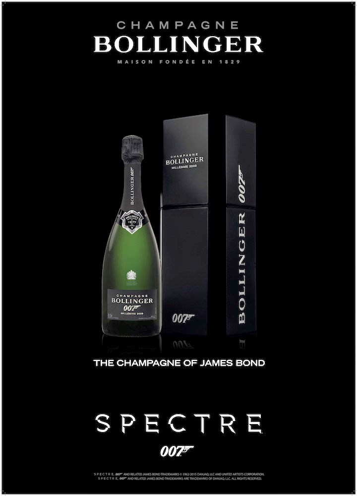 Champagne Bollinger Spectre James Bond