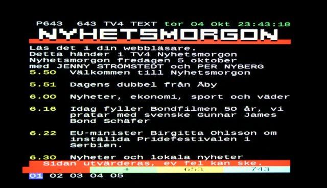 Nyhetsmorgon TV4,  5 oktober 06.15 James Bond 50 r och svenske  James Bond Gunnar Schfer